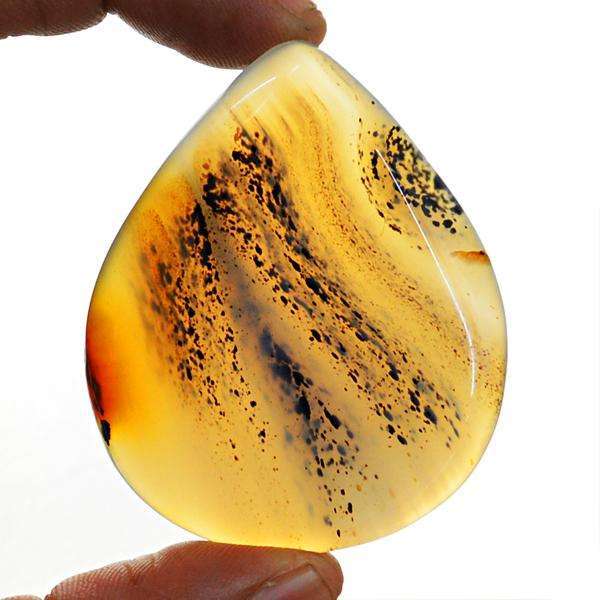 gemsmore:Amazing Natural Pear Shape Onyx Untreated Loose Gemstone