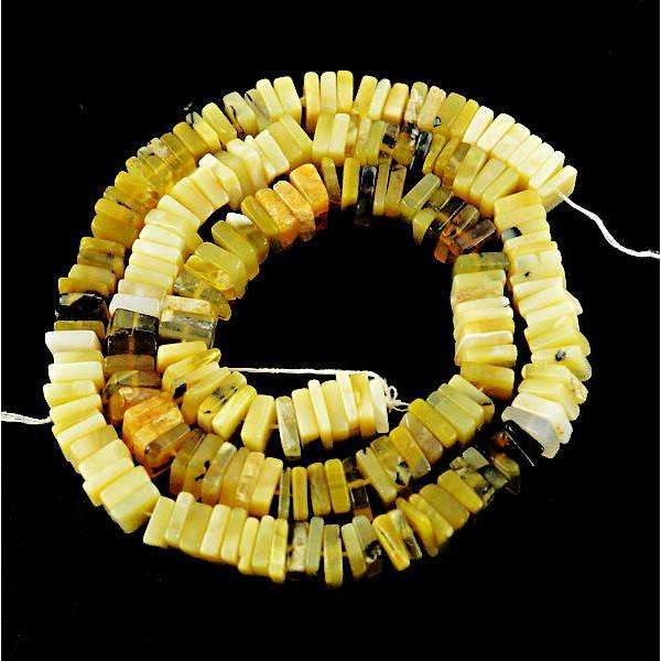 gemsmore:Amazing Natural Peruvian Opal Drilled Beads Strand