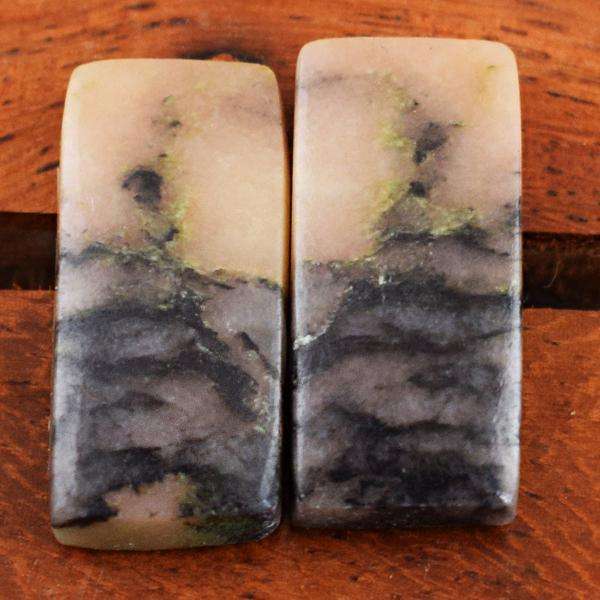 gemsmore:Amazing Natural Picasso Jasper Untreated Loose Gemstone Pair