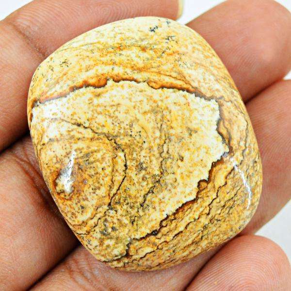 gemsmore:Amazing Natural Picture Jasper Untreated Loose Gemstone