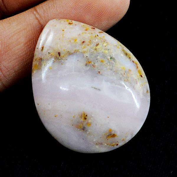 gemsmore:Amazing Natural Pink Australian Opal Pear Shape Loose Gemstone