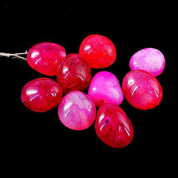 gemsmore:Amazing Natural Pink Onyx Drilled Beads Lot