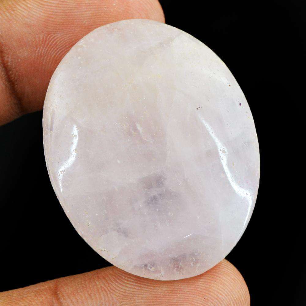 gemsmore:Amazing Natural Pink Rose Quartz Oval Shape Loose  Gemstone