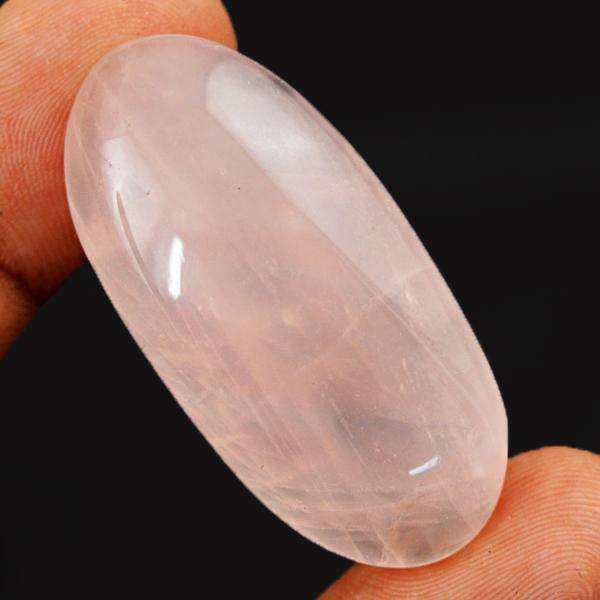 gemsmore:Amazing Natural Pink Rose Quartz Oval Shape Untreated Loose Gemstone