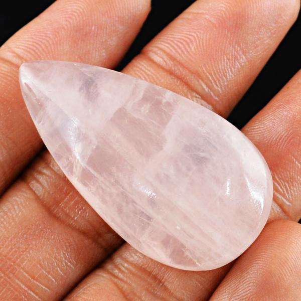 gemsmore:Amazing Natural Pink Rose Quartz Pear Shape Untreated Loose Gemstone