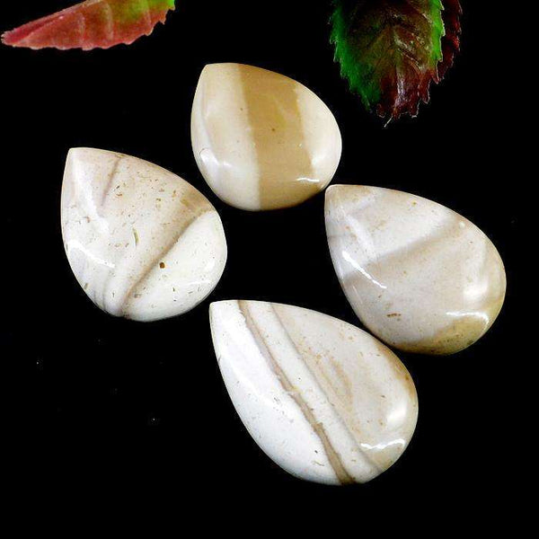 gemsmore:Amazing Natural Plum Agate Pear Shape Loose Gemstone Lot