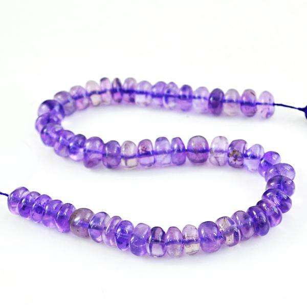 gemsmore:Amazing Natural Purple Amethyst Drilled Beads Strand