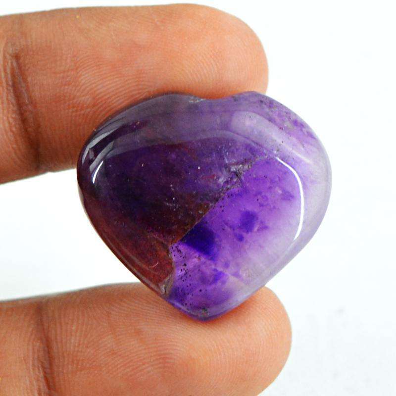 gemsmore:Amazing Natural Purple Amethyst Gemstone - Heart Shape