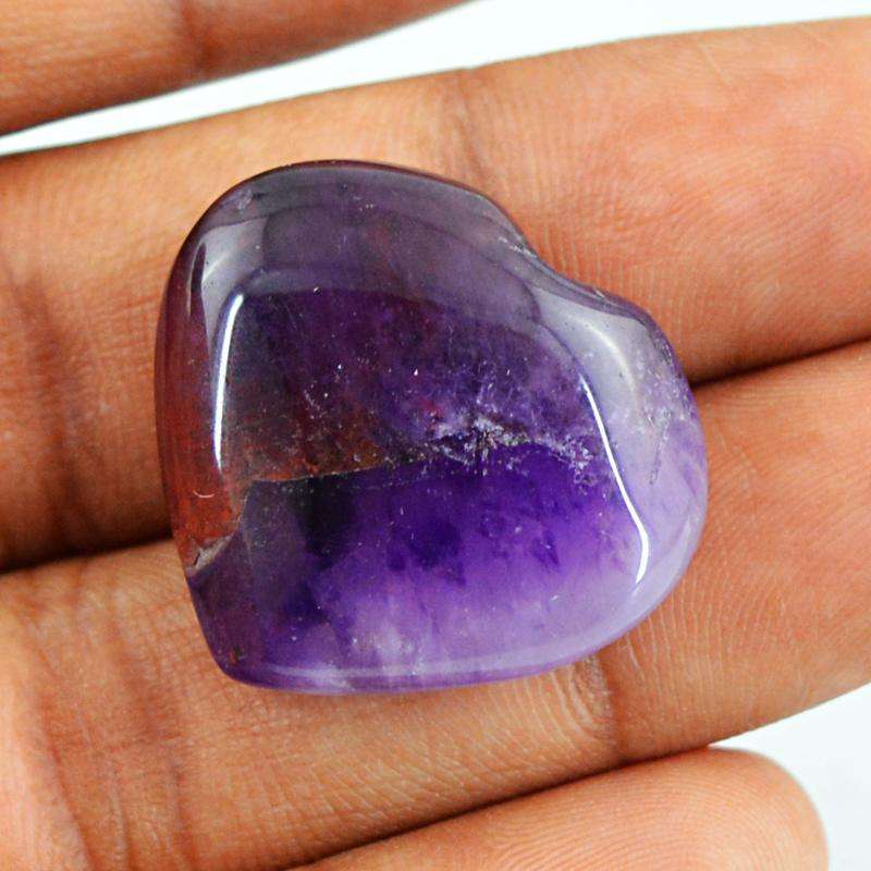 gemsmore:Amazing Natural Purple Amethyst Gemstone - Heart Shape