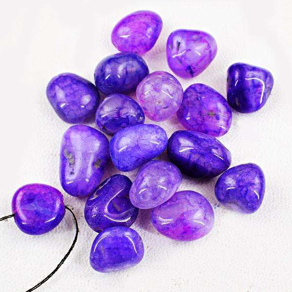 gemsmore:Amazing Natural Purple Onyx Drilled Beads Lot