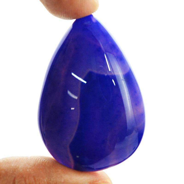 gemsmore:Amazing Natural Purple Onyx Gemstone - Pear Shape