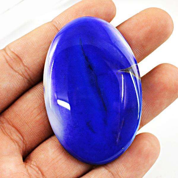 gemsmore:Amazing Natural Purple Onyx Oval Shape Untreated Loose Gemstone