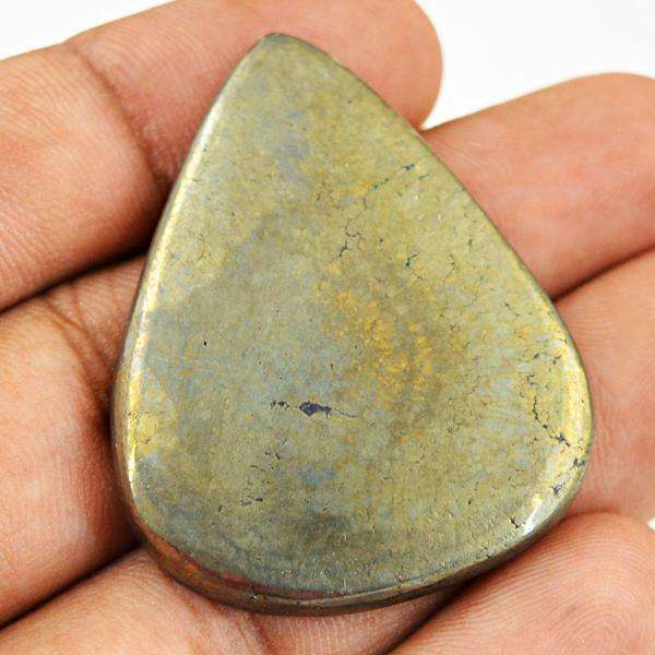 gemsmore:Amazing Natural Pyrite Pear Shape Untreated Loose Gemstone