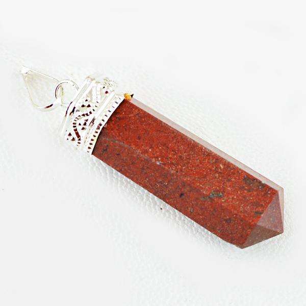 gemsmore:Amazing Natural Red Jasper Healing Point Pendant