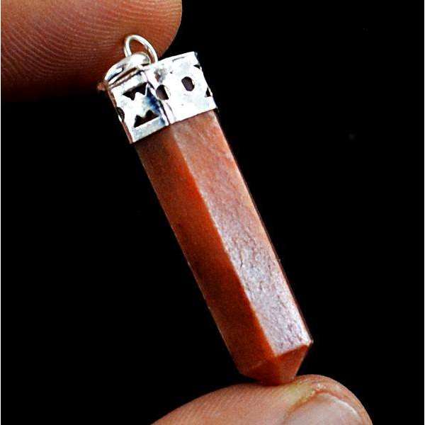 gemsmore:Amazing Natural Red Jasper Healing Point Pendant