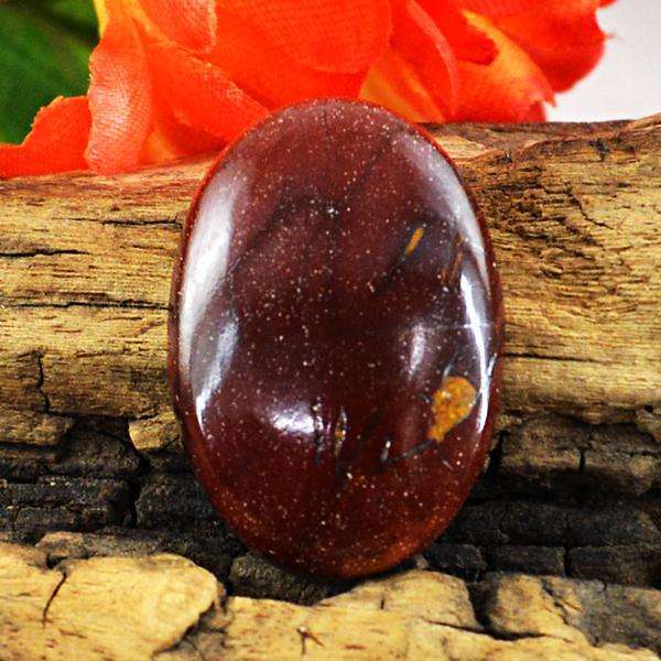 gemsmore:Amazing Natural Red Jasper Oval Shape Untreated Loose Gemstone