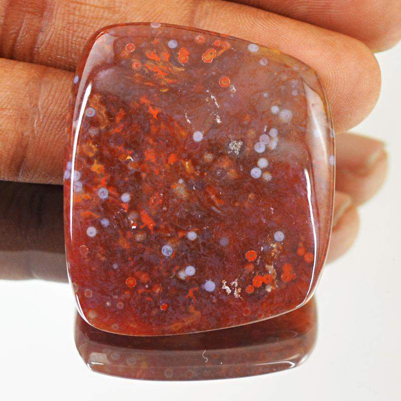 gemsmore:Amazing Natural Red Moss Agate Loose Gemstone