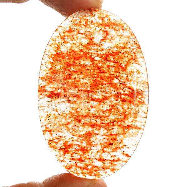 gemsmore:Amazing Natural Red Moss Agate Oval Shape Loose Gemstone