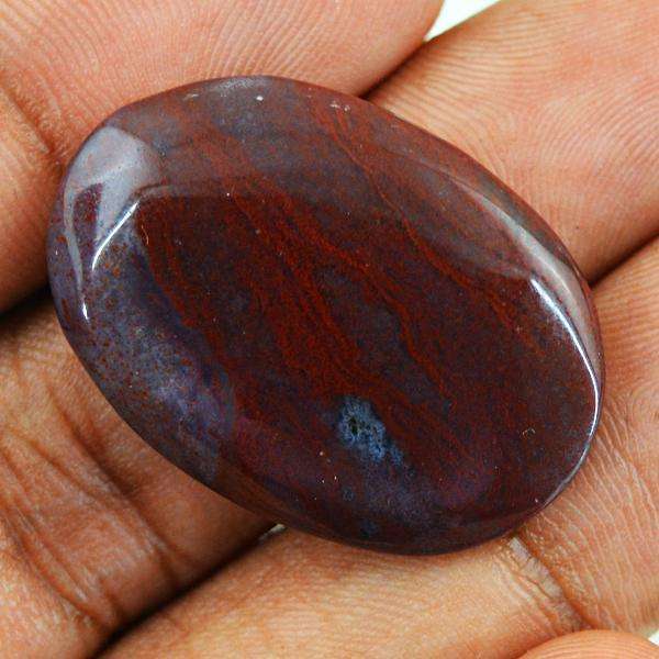 gemsmore:Amazing Natural Red Moss Agate Oval Shape Loose Gemstone