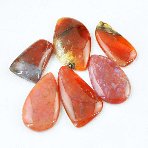 gemsmore:Amazing Natural Red Moss Agate Untreated Loose Gemstone Lot