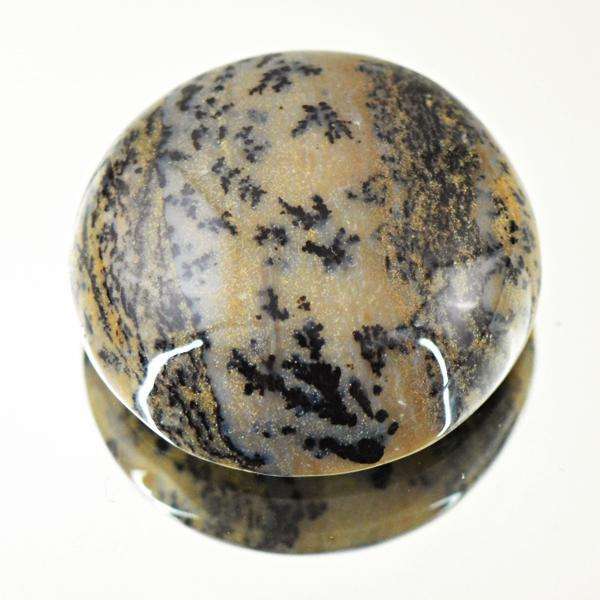 gemsmore:Amazing Natural Round Shape Dendrite Opal Untreated Loose Gemstone