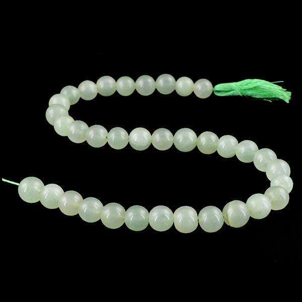 gemsmore:Amazing Natural Round Shape Green Aventurine Drilled Beads Strand