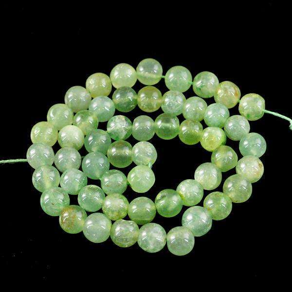 gemsmore:Amazing Natural Round Shape Green Aventurine Drilled Beads Strand