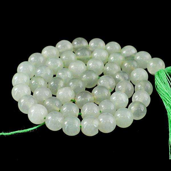 gemsmore:Amazing Natural Round Shape Green Aventurine Drilled Beads Strand