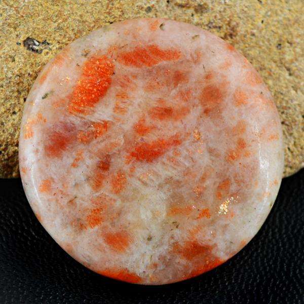 gemsmore:Amazing Natural Round Shape Sunstone Untreated Loose Gemstone