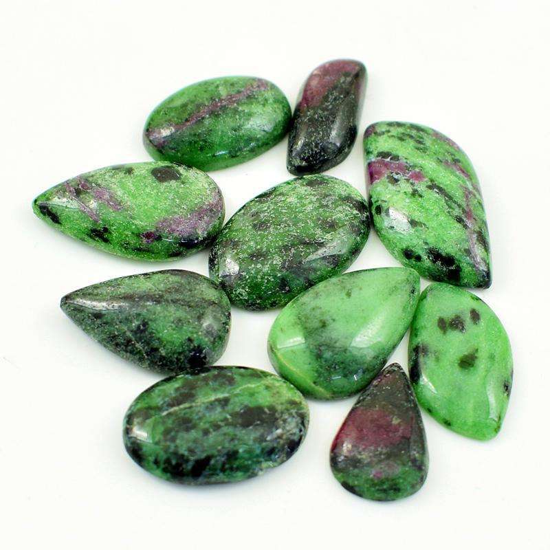 gemsmore:Amazing Natural Ruby Ziosite Untreated Loose Gemstone Lot