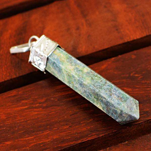 gemsmore:Amazing Natural Ruby Zoisite Healing Point Pendant