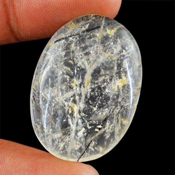 gemsmore:Amazing Natural Rutile Quartz Gemstone Oval Shape Loose Gemstone