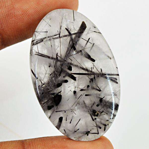 gemsmore:Amazing Natural Rutile Quartz Oval Shape Loose Gemstone