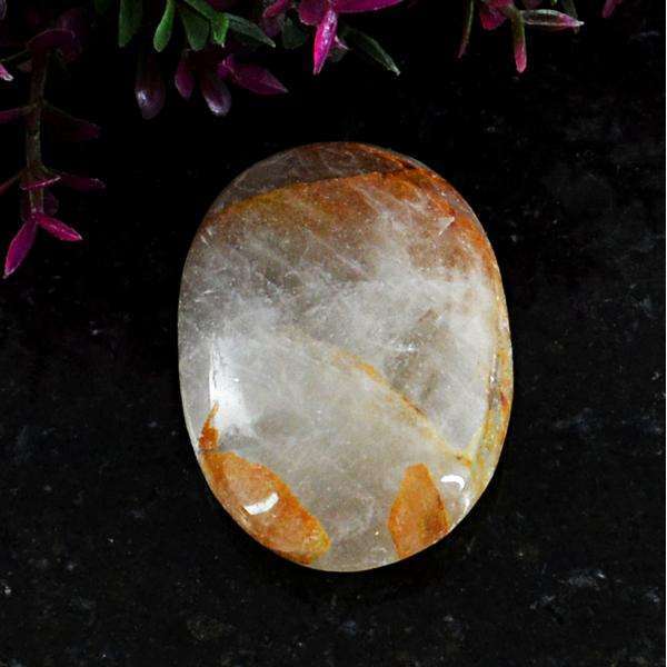 gemsmore:Amazing Natural Rutile Quartz Oval Shape Loose Gemstone