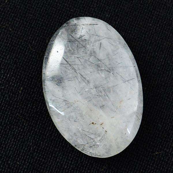 gemsmore:Amazing Natural Rutile Quartz Oval Shape Loose Gemstone