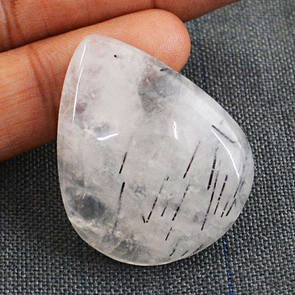gemsmore:Amazing Natural Rutile Quartz Pear Shape Untreated Loose Gemstone