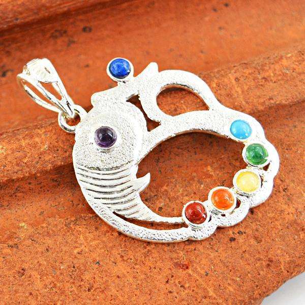 gemsmore:Amazing Natural Seven Chakra Healing Pendant