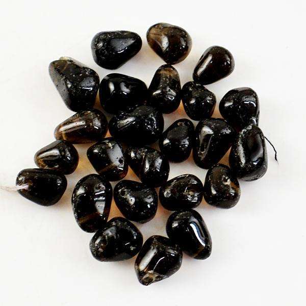 gemsmore:Amazing Natural Smoky Quartz Drilled Beads Lot