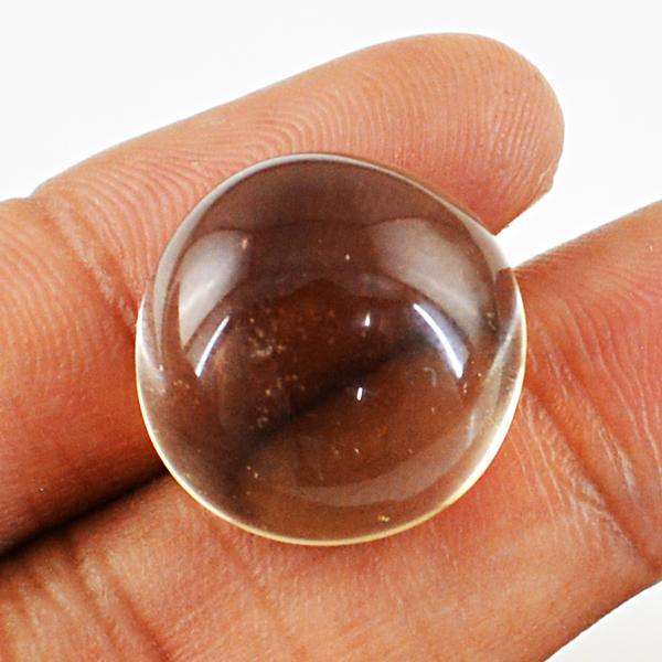 gemsmore:Amazing Natural Smoky Quartz Round Shape Untreated Loose Gemstone