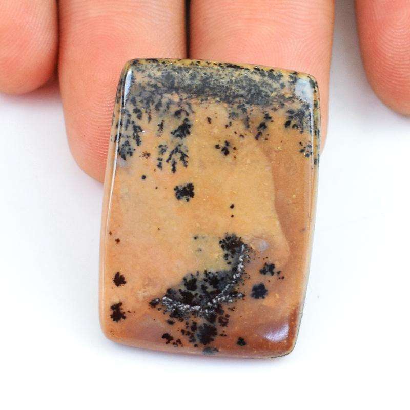 gemsmore:Amazing Natural Untreated Dendrite Opal Loose Gemstone