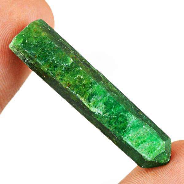 gemsmore:Amazing Natural Untreated Green Jade Healing Point