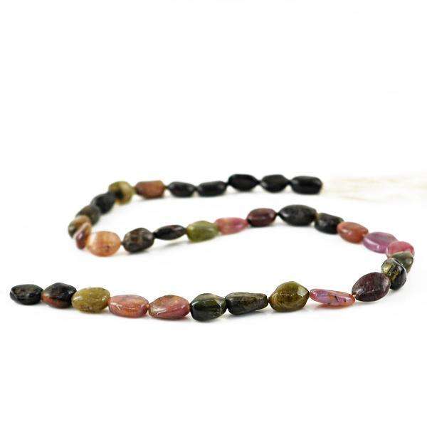 gemsmore:Amazing Natural Watermelon Tourmaline Drilled Beads Strand