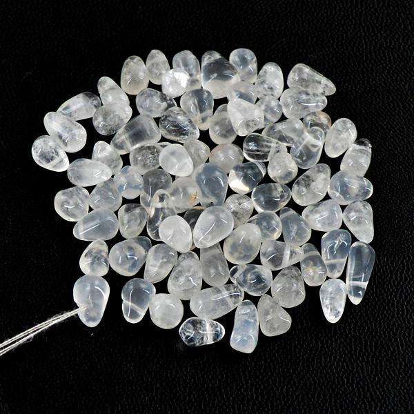 gemsmore:Amazing Natural White Quartz Drilled Beads Lot