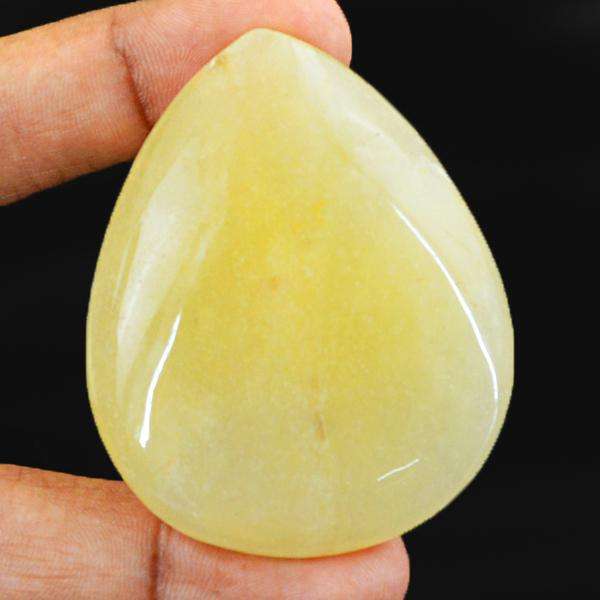gemsmore:Amazing Natural Yellow Aventurine Pear Shape Loose Gemstone