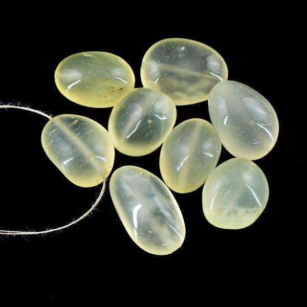 gemsmore:Amazing Natural Yellow Chalcedony Drilled Beads Lot