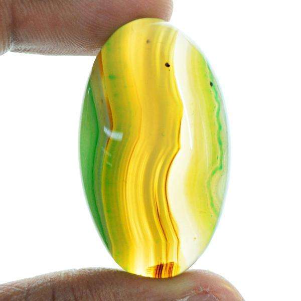 gemsmore:Amazing Natural Yellow Onyx Oval Shape Loose Gemstone