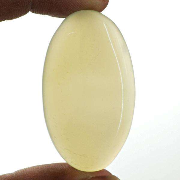 gemsmore:Amazing Natural Yellow Onyx Oval Shape Untreated Loose Gemstone