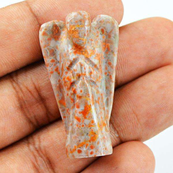 gemsmore:Amazing Noreena Jasper Carved Healing Angel Gemstone