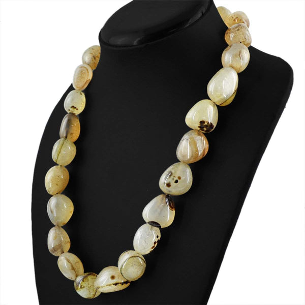 gemsmore:Amazing Onyx Necklace Natural Untreated Beads