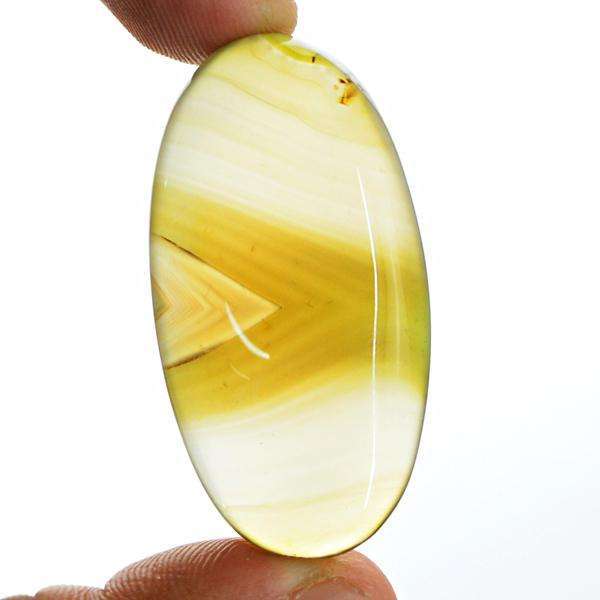 gemsmore:Amazing Onyx Oval Shape Untreated Loose Gemstone